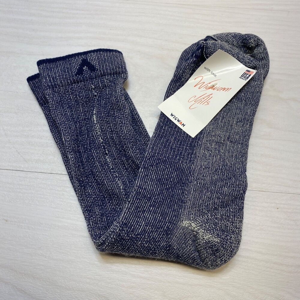 Wigwam Merino Wool Comfort‎ Hiker Socks Blue USA Made